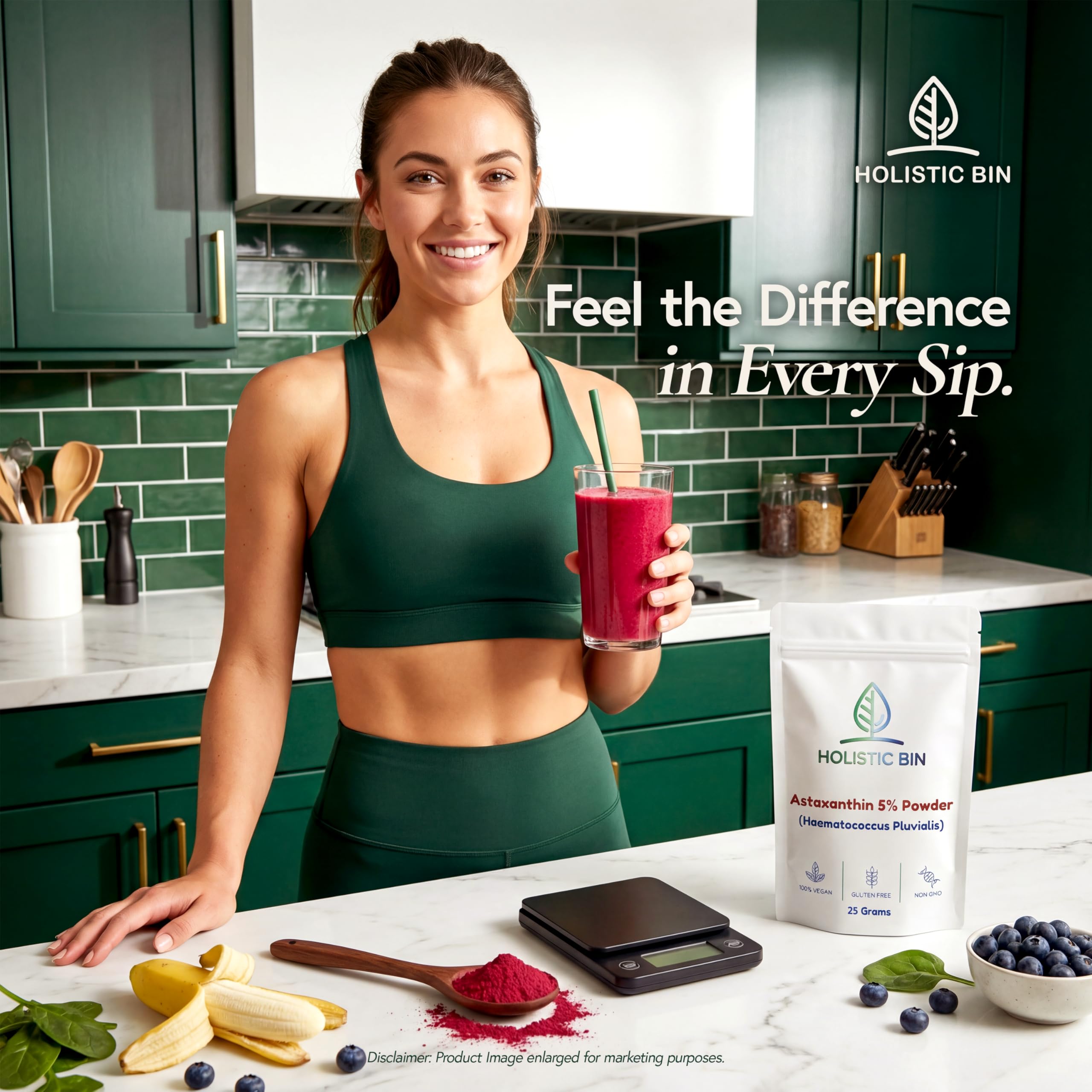 Holistic Bin etiqueta informativa con ingredientes y concentración 5%