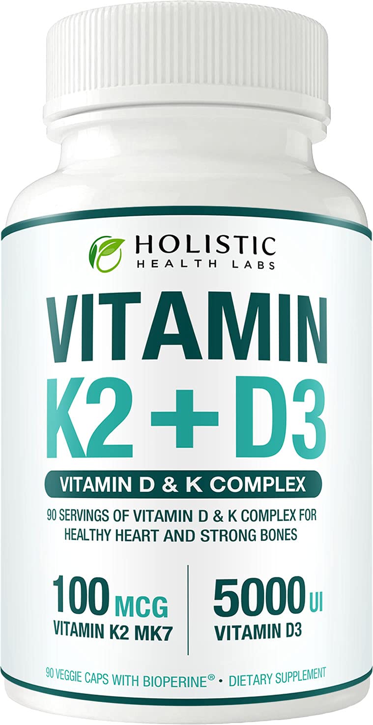 Holistic Health Labs ingredientes MK-7, D3 y BioPerine en composición optimizada