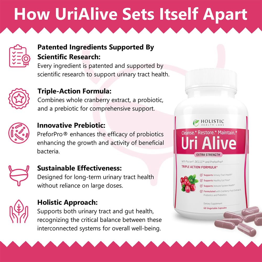 Holistic Health Labs persona tomando Uri Alive en rutina diaria para soporte constante