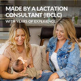 Holistic Lactation comparación de tamaño en mano para dosificación clara
