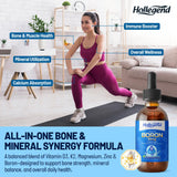 HOLLEGEND botella junto a regla para escala, tamaño compacto 2 fl oz