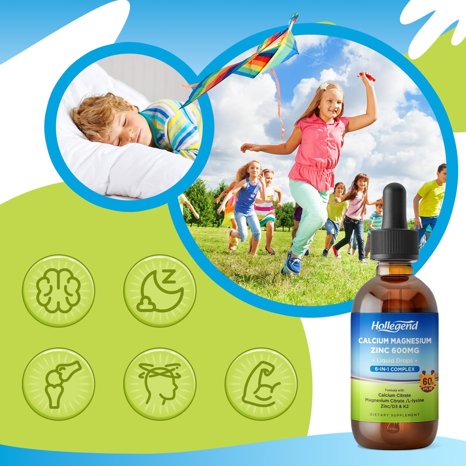 HOLLEGEND etiqueta con lista de ingredientes y valores, transparencia y cumplimiento GMP