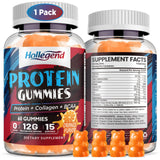 HOLLEGEND envase frontal sabor naranja mostrando aporte proteico
