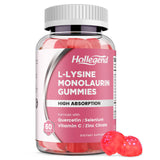 HOLLEGEND envase frontal de 60 gomitas con información clara y sabor durazno