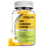 HOLLEGEND envase frontal de Zinc Carnosine 60 gominolas, presentación clara y profesional