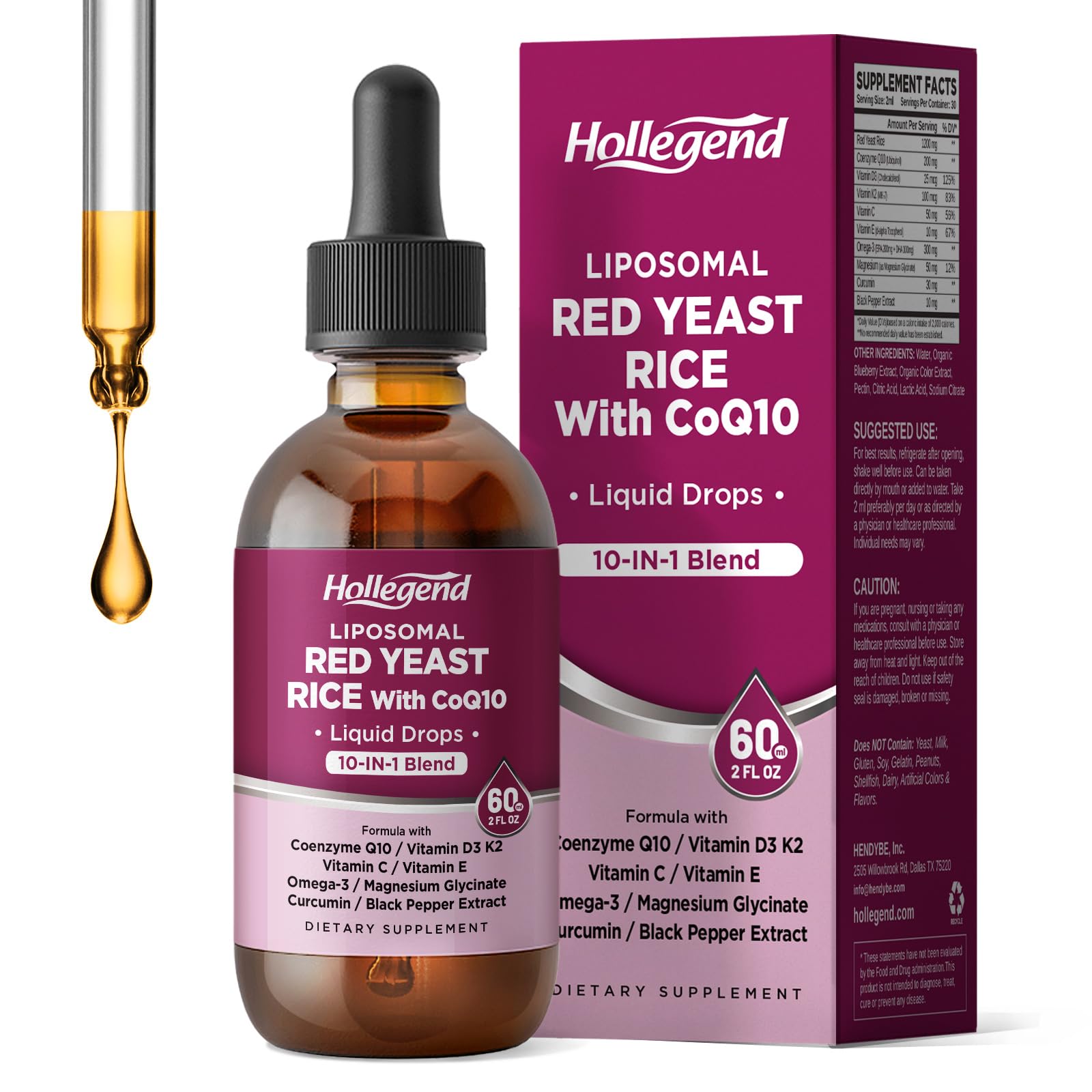 HOLLEGEND frontal del envase mostrando la marca y beneficios claros