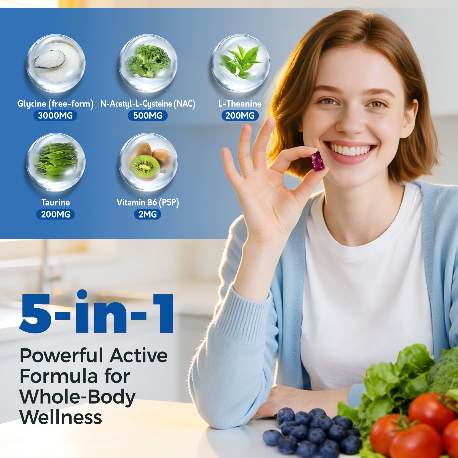 HOLLEGEND etiqueta con ingredientes y beneficios para transparencia y confianza