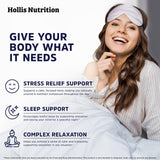 Hollis Nutrition Sleep Fairy cápsulas sobre fondo, visual claro de tamaño y facilidad de ingestión