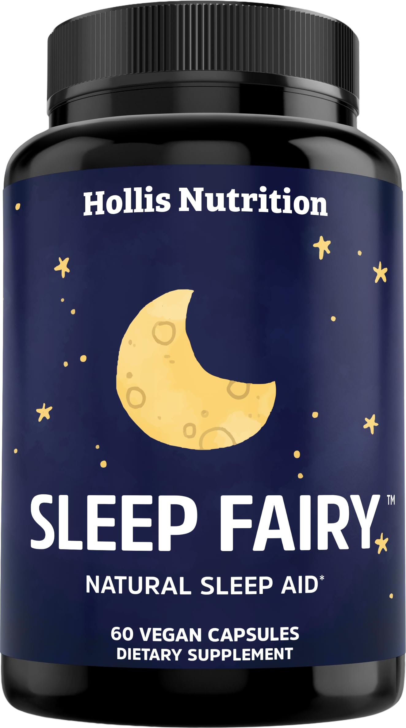 Hollis Nutrition Sleep Fairy frente del envase mostrando aspecto y beneficio relajante