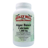 Holly Hill envase frontal de Algae Based Calcium mostrando etiqueta clara y beneficios