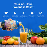 Hollywood diet botella abierta vertiendo bebida para uso fácil