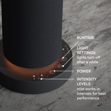 Homedics comparación de tamaño junto a objetos para evaluar portabilidad