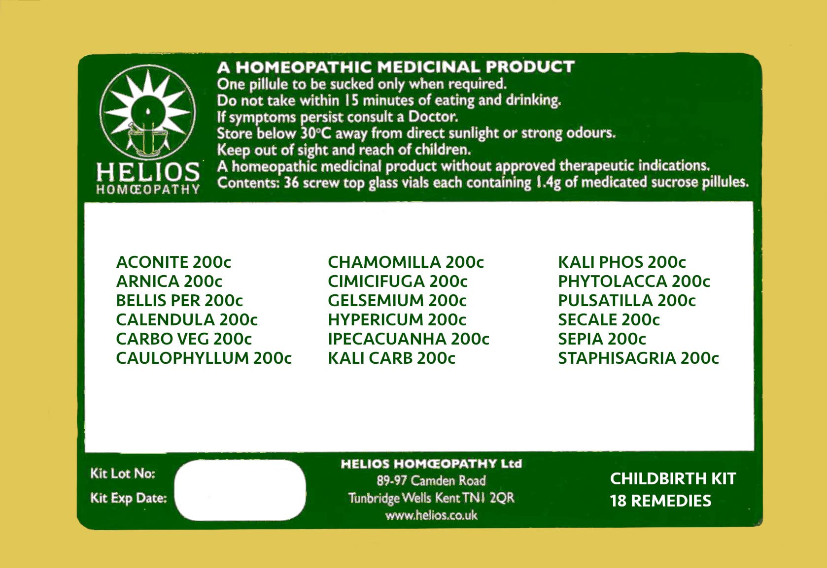Homeopathy World detalle de frascos con etiquetas, facilita elección rápida