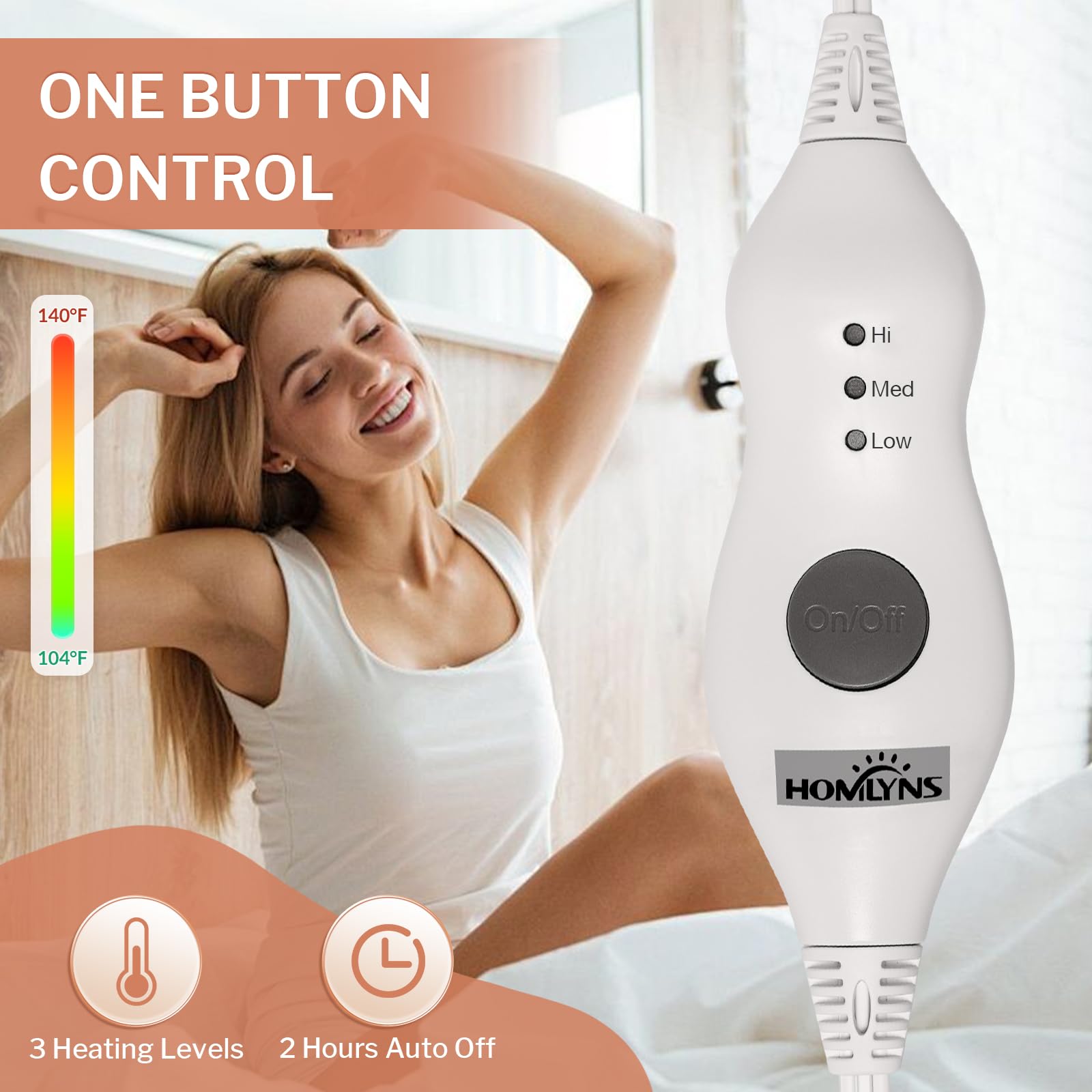 HOMLYNS primer plano de puntas que mejora estimulación y confort