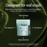 Hona Fiber + Greens en contexto lifestyle antes del entrenamiento energía