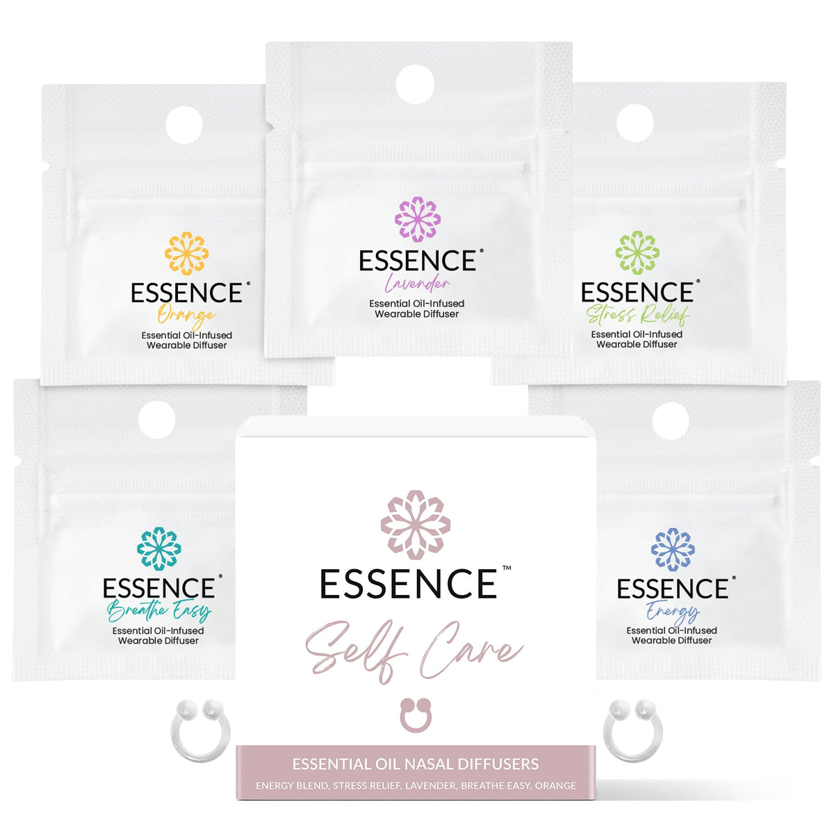 HONÉ empaque frontal del set ESSENCE mostrando las cinco mezclas, práctico y elegante