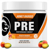 Honey Badger envase frontal mostrando etiqueta clara y beneficios