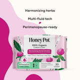 Honey Pot etiqueta con ingredientes herbales para apoyo tópico