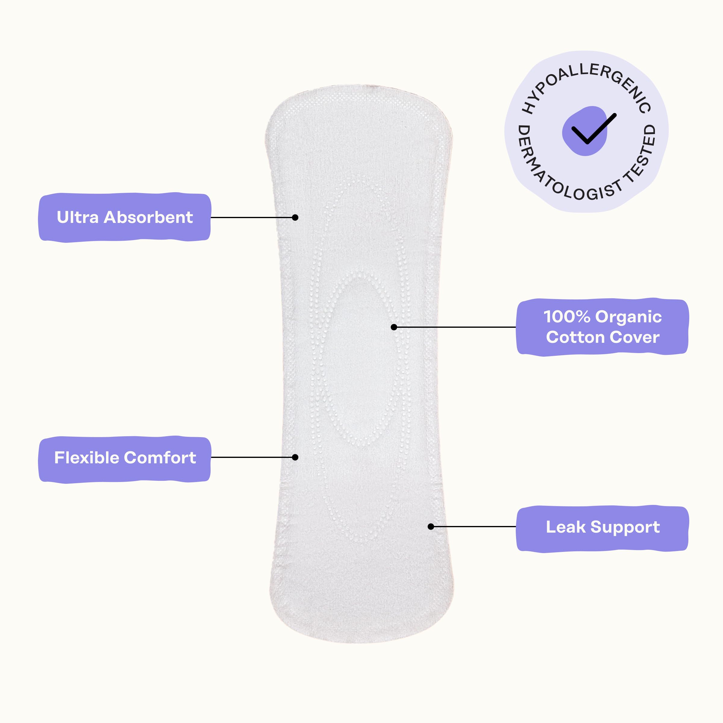 Honey Pot protector colocado en ropa interior demostrando discreción y sujeción