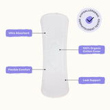 Honey Pot protector colocado en ropa interior demostrando discreción y sujeción