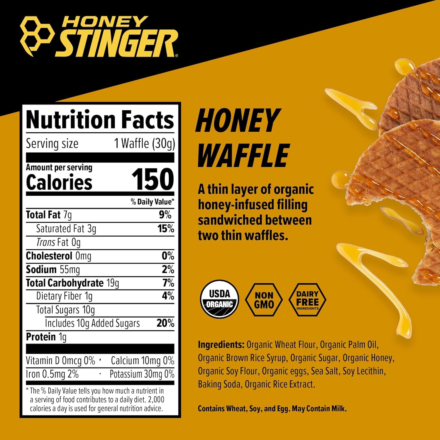 Honey Stinger empaque individual abierto listo para consumo inmediato