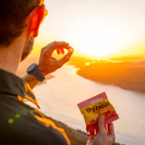 Honey Stinger en bolsa de cintura al correr, conveniencia para entrenamientos largos