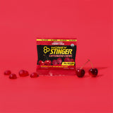 Honey Stinger etiqueta nutricional con cafeína y electrolitos visibles
