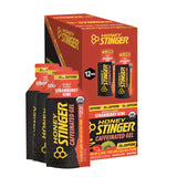 Honey Stinger vista frontal del empaque mostrando sabor y beneficios