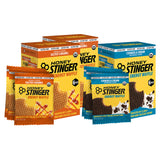 Honey Stinger vista frontal del paquete mostrando variedad y conveniencia