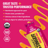 Honey Stinger tubo abierto con textura líquida, rápida absorción
