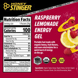 Honey Stinger gel visible dentro del sobre para consumo portátil