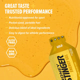 Honey Stinger gel sobre abierto con textura homogénea y aspecto apetecible