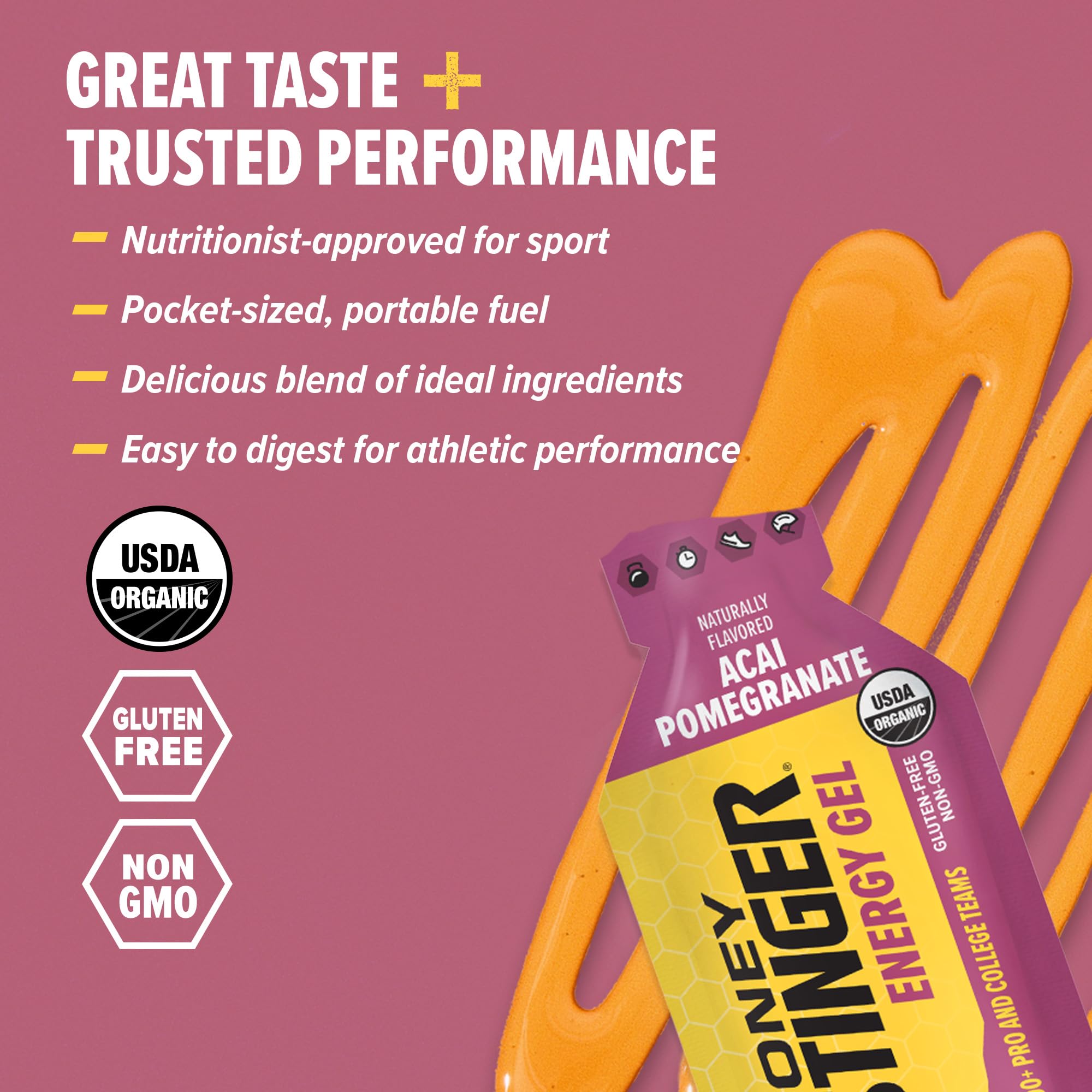 Honey Stinger tubo abierto listo para consumir energía rápida