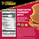 Honey Stinger corte que muestra relleno de cacahuete y fresa, sabor visible