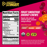 Honey Stinger primer plano de textura de gomitas, evidencia suavidad y fácil consumo
