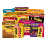 Honey Stinger empaque frontal mostrando variedad y conveniencia para atletas