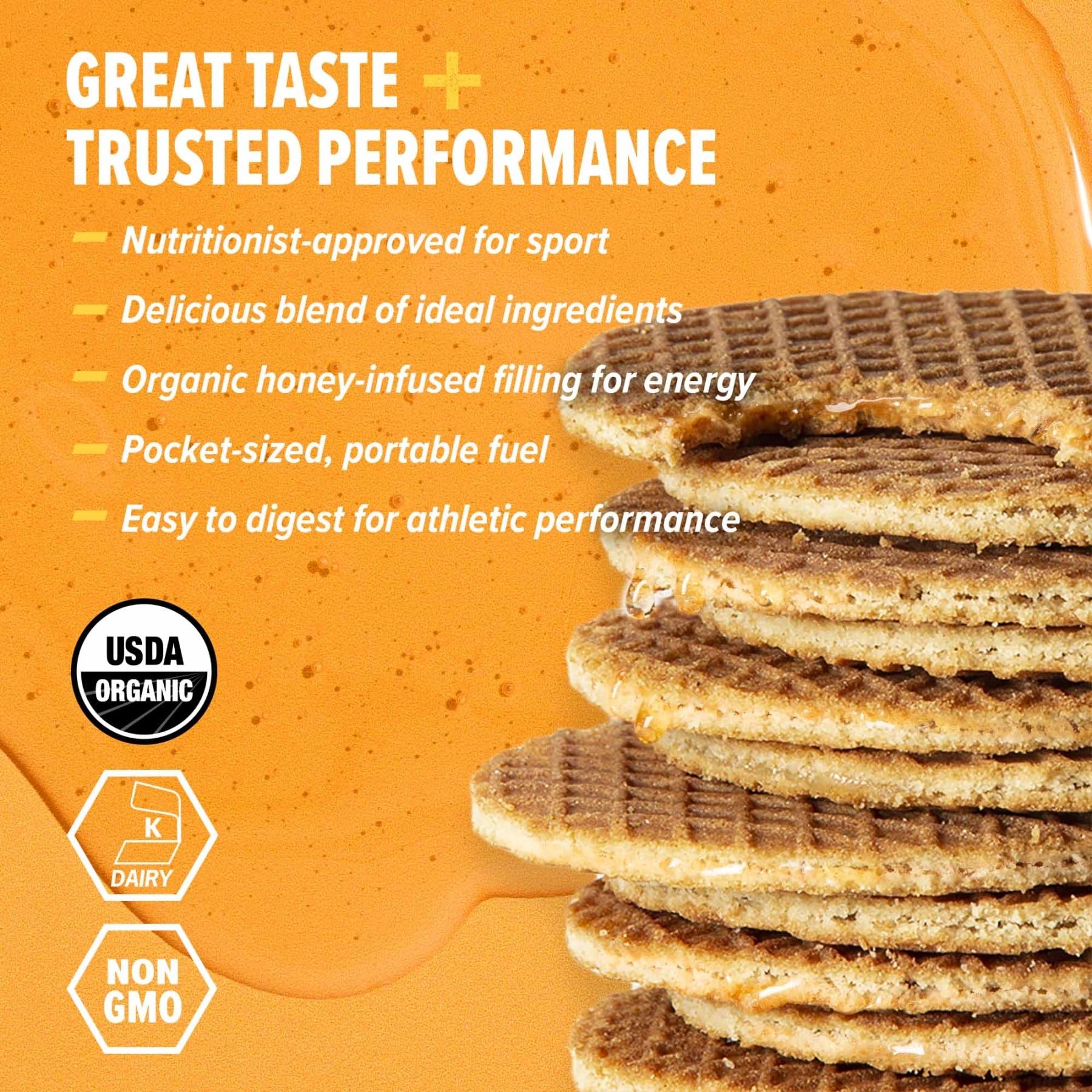 Honey Stinger porción desempaquetada lista para consumo y aporte energético rápido