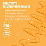 Honey Stinger primer plano de textura del gel demostrando fácil ingestión