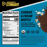 Honey Stinger textura del waffle cerca, muestra masticabilidad y humedad