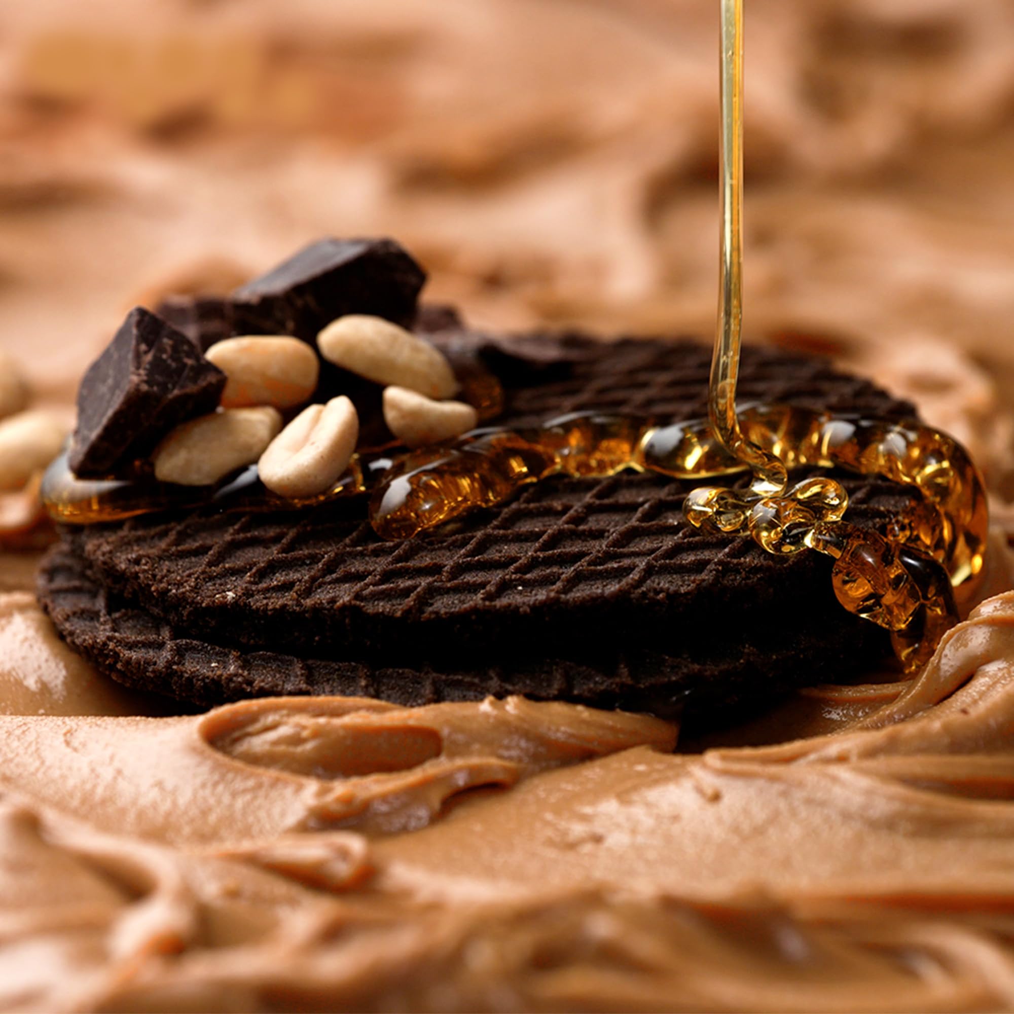 Honey Stinger waffle siendo consumida en carrera para energía inmediata