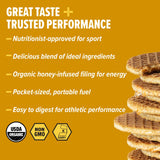 Honey Stinger primer plano del relleno de miel destacando sabor y energía