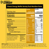 Honey Stinger waffle en mano para mostrar tamaño portátil útil