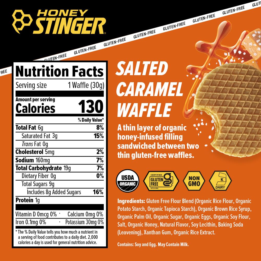 Honey Stinger waffle en mano durante entrenamiento para energía rápida