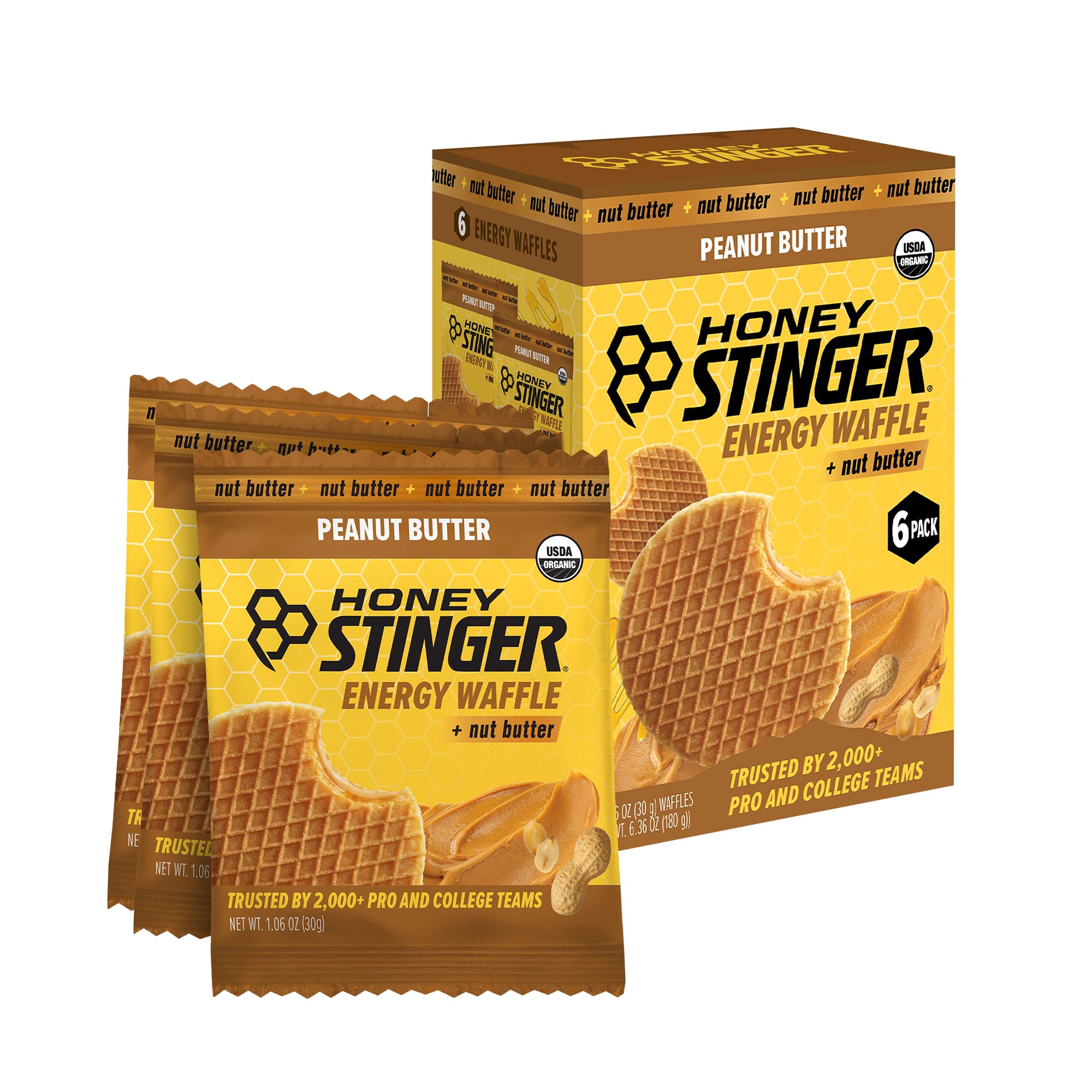 Honey Stinger waffle dentro de mochila de gimnasio listo para entrenamiento