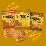 Honey Stinger waffle salted caramel enfatizando sabor equilibrado y apetitoso
