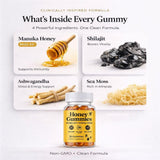 HoneyGummies textura de la gomita visible y sabor natural a miel