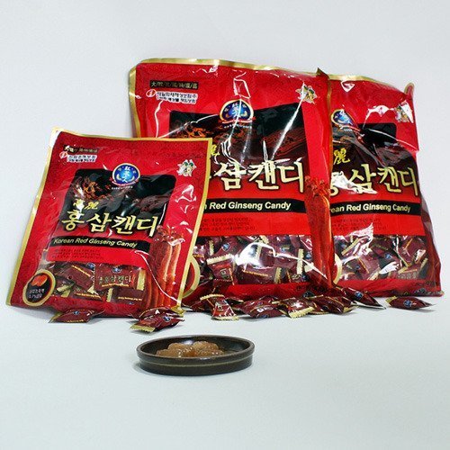 Hongsamin paquete frontal de caramelos ginseng GeumSan, sabor auténtico y fresco