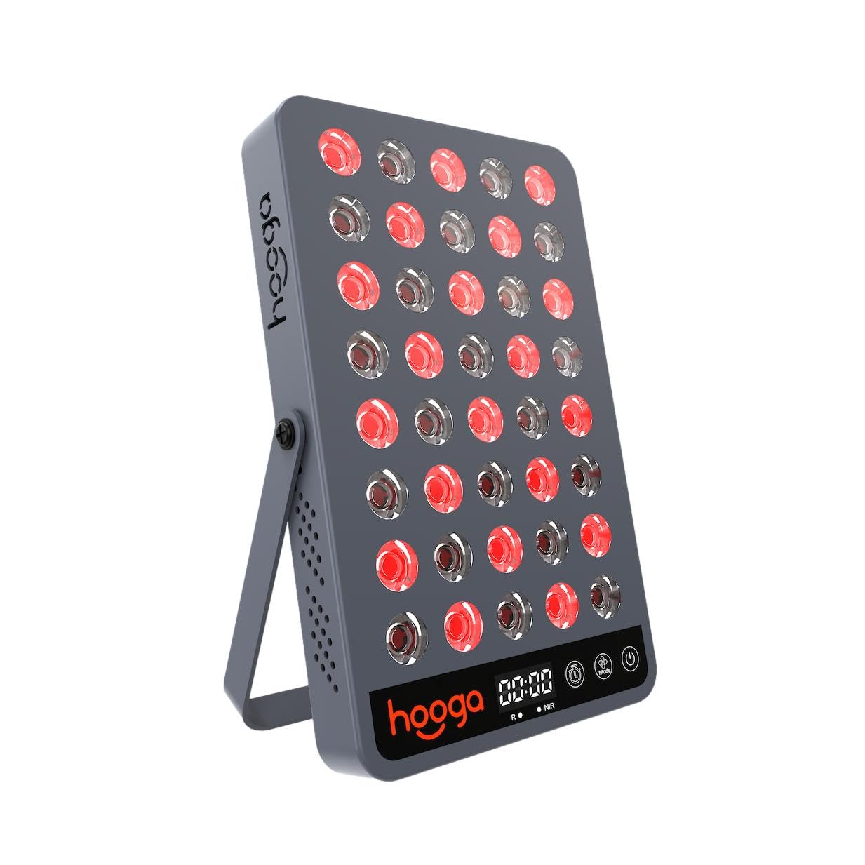 hooga hg200 vista frontal del panel mostrando 40 LEDs y diseño compacto para uso doméstico