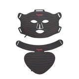 Hooga máscara frontal mostrando cobertura de cara y cuello y fácil colocación