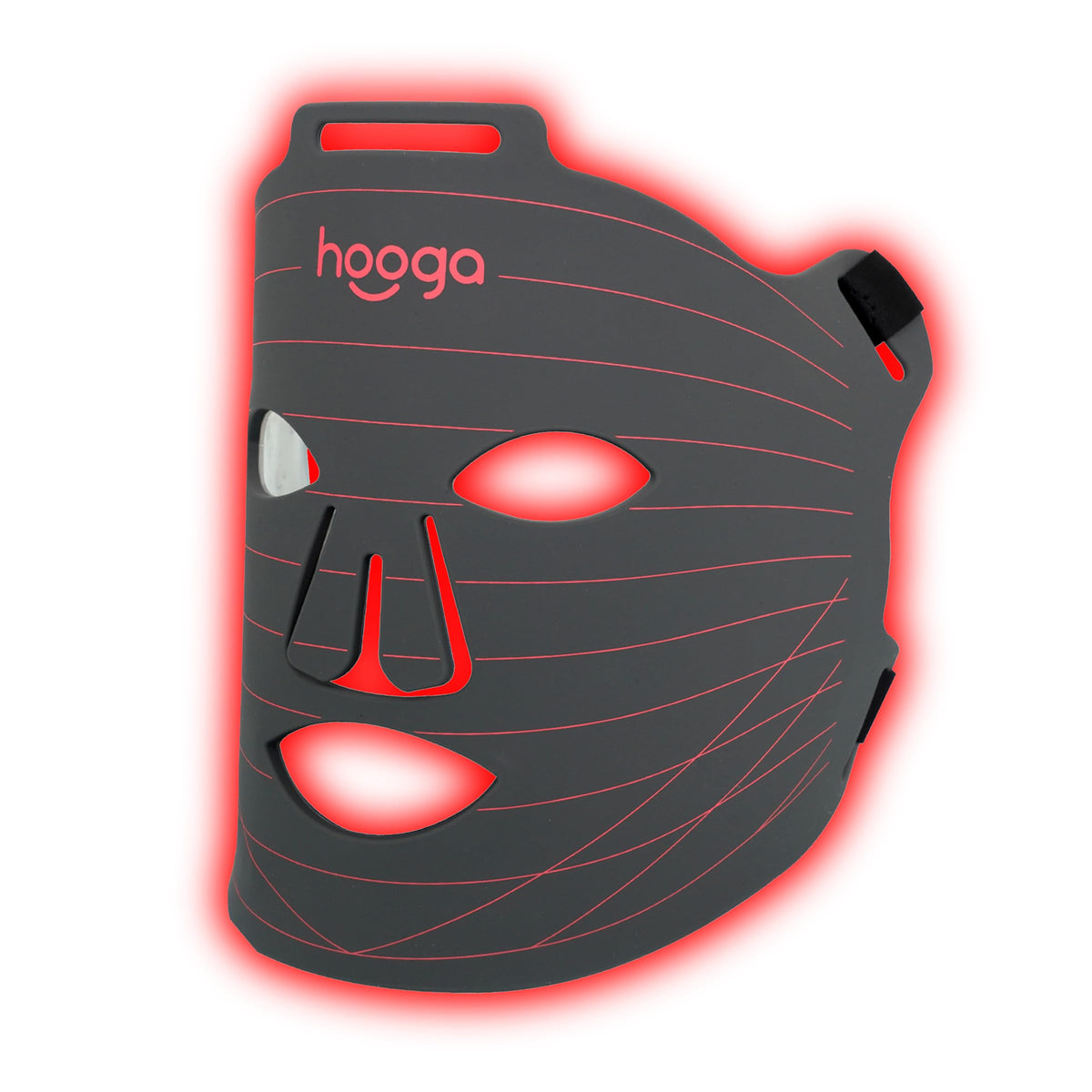 Hooga mascarilla frontal mostrando diseño ergonómico y comodidad
